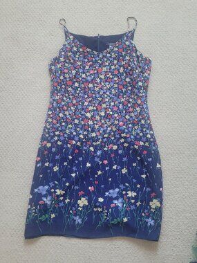 Vintage Harold’s Summer Rayon Dress Vacation Colorful Floral Strappy Size 14